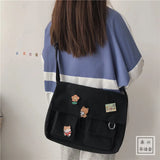 Japanese Harajuku Vintage Girl Messenger Bag Ulzzang Version Student Canvas Bag