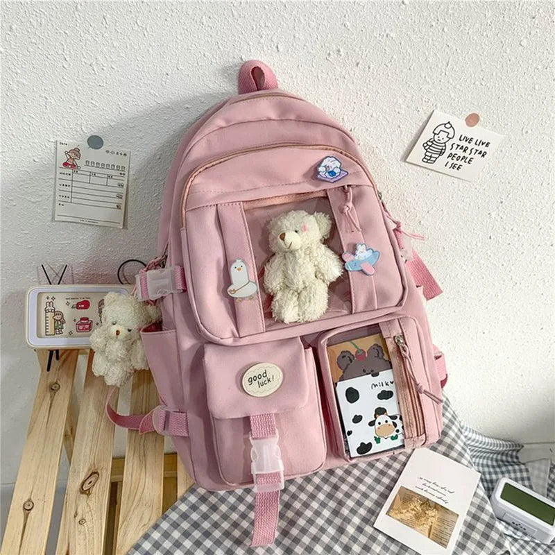 Japanese High School Girls Schoolbags Women Harajuku Bookbags Large Capacity