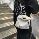 Japanese Ins Shoulder Bag Hip-hop Drawstring Harajuku Tooling Street Couple Mess