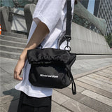 Japanese Ins Shoulder Bag Hip-hop Drawstring Harajuku Tooling Street Couple Mess