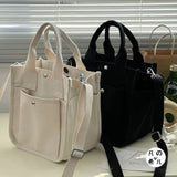Japanese Canvas Messenger Bag Large Capacity Ladies Tote