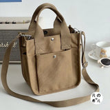 Japanese Canvas Messenger Bag Large Capacity Ladies Tote