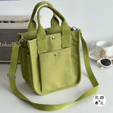 Japanese Canvas Messenger Bag Large Capacity Ladies Tote