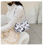 Harajuku Style Cow Shoulder Bag Girl Canvas Handbag