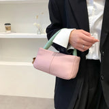 Japanese Macaron PU Leather Small Square Bag Lady Bags Style Shoulder Bag