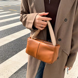 Japanese Macaron PU Leather Small Square Bag Lady Bags Style Shoulder Bag