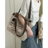Japanese Multi-pocket Tote Bag Canvas Handbag Shoulder Crossbody