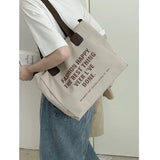 Japanese Multi-pocket Tote Bag Canvas Handbag Shoulder Crossbody