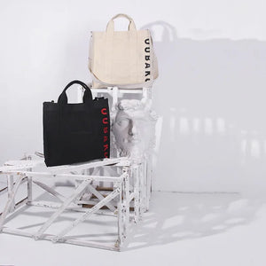 Japanese One-shoulder Messenger Bag Casual Washed Canvas Embroidered Letter
