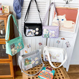 Japanese PU Transparent Small Square Bag Ita Bags