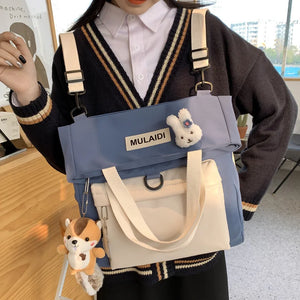 Japanese Preppy Style Backpack Handbag for High School Students
