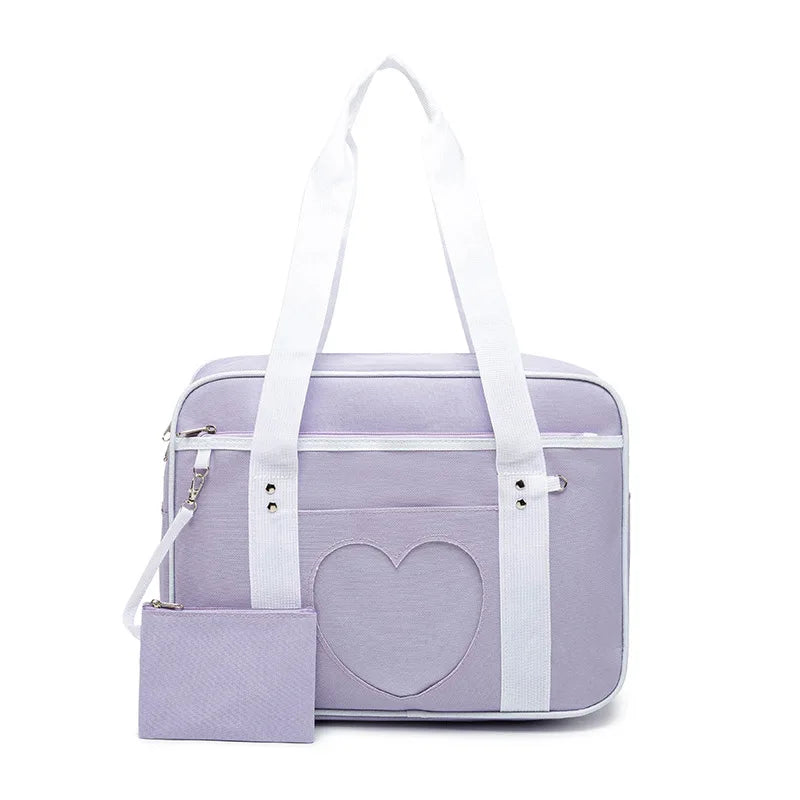 Japanese Style Pink Uniform School Bags for Women Girls