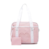 Japanese Style Pink Uniform School Bags for Women Girls