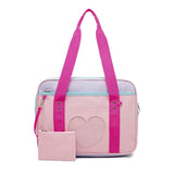 Japanese Style Pink Uniform School Bags for Women Girls