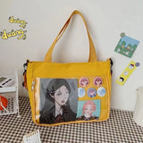 Japanese Itabag Girls Canvas Tote Shoulder Bag Crossbody Satchel