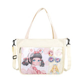 Japanese Itabag Girls Canvas Tote Shoulder Bag Crossbody Satchel