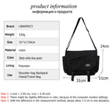 Japanese Messenger Waterproof Bag Light Crossbody Bags for Men Women