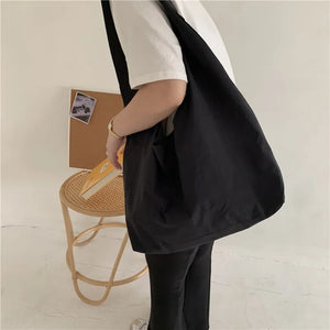 Japanese Nylon Shoulder Bag Large Capacity Lightweight Handbag