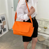 Japanese Solid Shoulder Crossbody Bag Women Oxford Cloth Big Lady Satchels