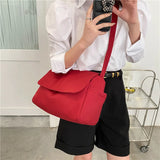 Japanese Solid Shoulder Crossbody Bag Women Oxford Cloth Big Lady Satchels