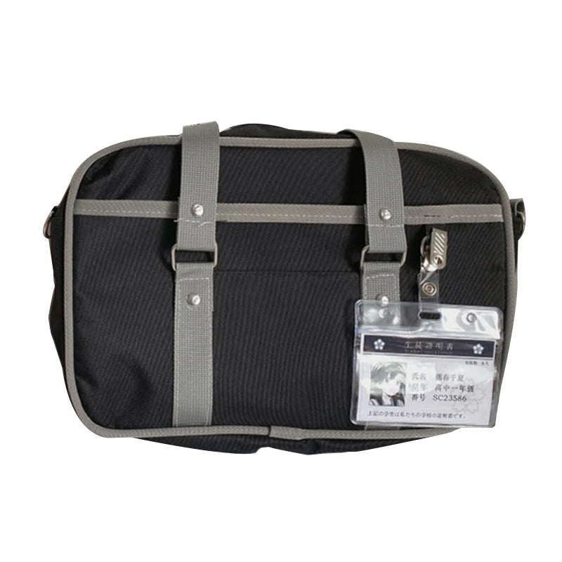 Japanese Student Bags High School Shoulder Bag - Black