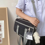 Japanese Student Bags High School Shoulder Bag - Black