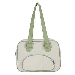 Japanese Student Shoulder Bag Contrast Patchwork Nylon Casual