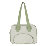 Japanese Student Shoulder Bag Contrast Patchwork Nylon Casual