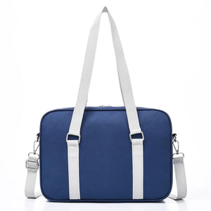 Japanese Style Bag School Girl One Shoulderbag Portable Solid Canvas Shopping