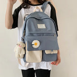 Japanese Style College Student Ladies Backpack Harajuku Flower School Bags