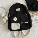 Japanese Style College Student Ladies Backpack Harajuku Flower School Bags