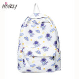 Japanese Funny Print Women Backpack Travel Shoulder Bag
