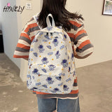 Japanese Funny Print Women Backpack Travel Shoulder Bag