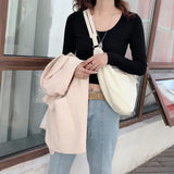 Japanese Style Canvas Shoulder Bag Women Hobo Cross Body Large Capacity Handbag