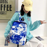 Japanese Style Student Schoolbags Graffiti Female Backpacks