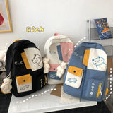 Japanese Style Women Backpack Large Capacity Waterproof Nylon Schoolbag