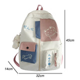 Japanese Style Women Backpack Large Capacity Waterproof Nylon Schoolbag