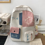 Japanese Style Women Backpack Large Capacity Waterproof Nylon Schoolbag