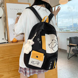 Japanese Style Women Backpack Large Capacity Waterproof Nylon Schoolbag
