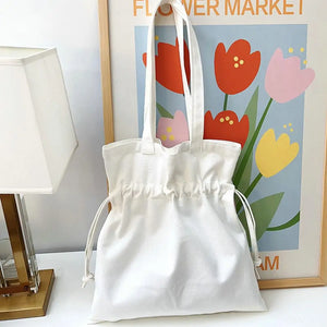 Japanese Style Women Shopping Bag Plaid Shoulder Bag