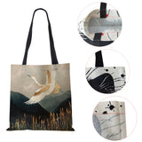 Japanese Crane Tote Bag Eco Reusable Shoulder Shopping Bags