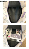 Japanese Women Bag Rabbit Ear Backpack Lady Backpack with Hairball Teenage