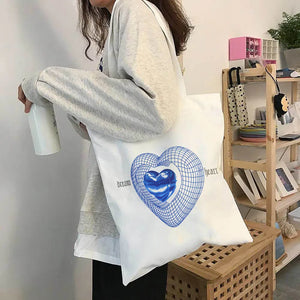 Japanese Y2K Harajuku Shopper Bag Punk Large Capacity Canvas Shoulder Bag