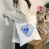 Japanese Y2K Harajuku Shopper Bag Punk Large Capacity Canvas Shoulder Bag