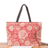 Japanese Style Large Capacity Beach Bag Casual Straw Woven Bag