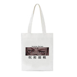Jujutsu Kaisen Canvas Bag Harajuku Women Large Shopper Punk Shoulder Bags