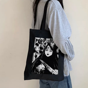 Japanese Tomie Female Bag Harajuku Gothic Canvas Bag