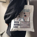 Casual Gothic Women Shoulder Bag Hip-Hop Bag Large Capacity Vintage Punk Shopper