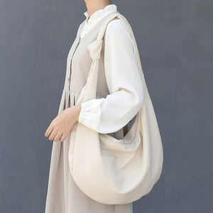 Japanese Retro Dumpling Bag Soft Leather Shoulder Bag