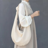 Japanese Retro Dumpling Bag Soft Leather Shoulder Bag